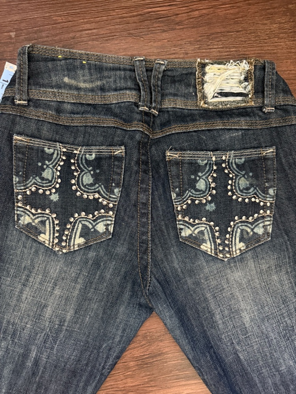 Almost Famous Blue Embellished Pocket Women's Jeans SIZE 5